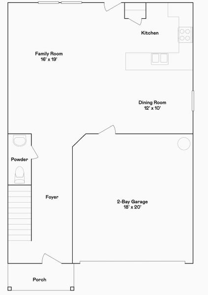 2D floor plan layout of this home in Spring Branch Crossing, Conroe, TX (Image 3).