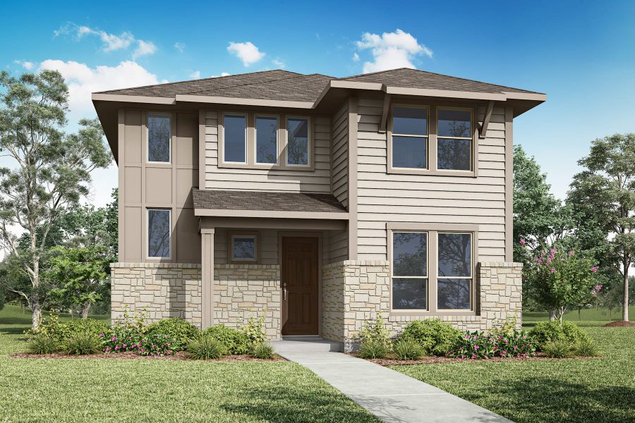 Representative exterior photo of a completed home built from the Walker by Tri Pointe Homes in Painted Tree, McKinney, TX (Image 2). Representative exterior photo of a completed home built from the Walker by Tri Pointe Homes in Painted Tree, McKinney, TX (Image 2).