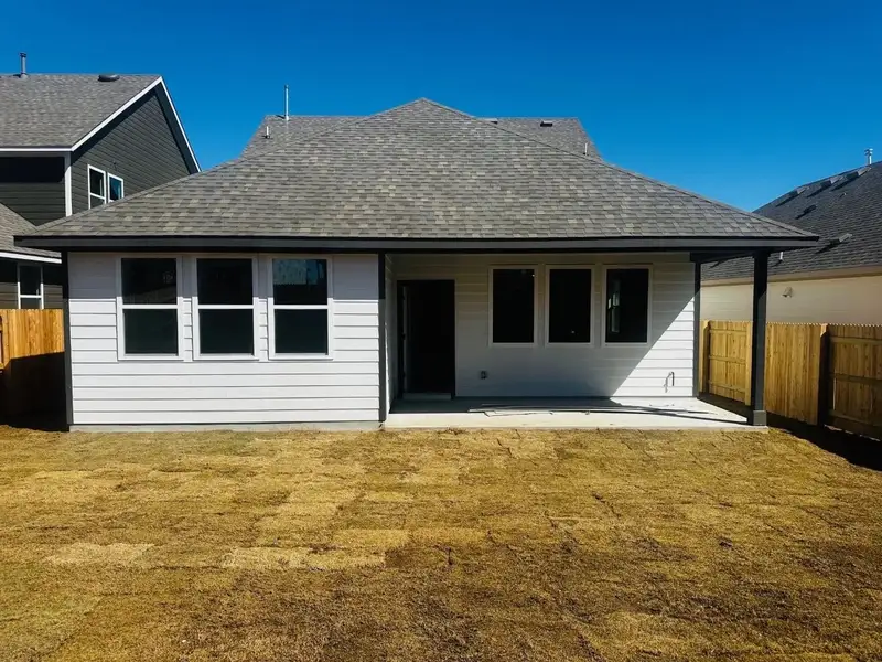 Exterior details and patio area of a home in Patterson Ranch, Georgetown (Image 3).