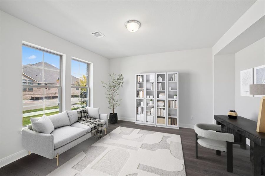 Furnished interior view inside a new home in Karis - Village Series, Crowley (Image 9). Furnished interior view inside a new home in Karis - Village Series, Crowley (Image 9).