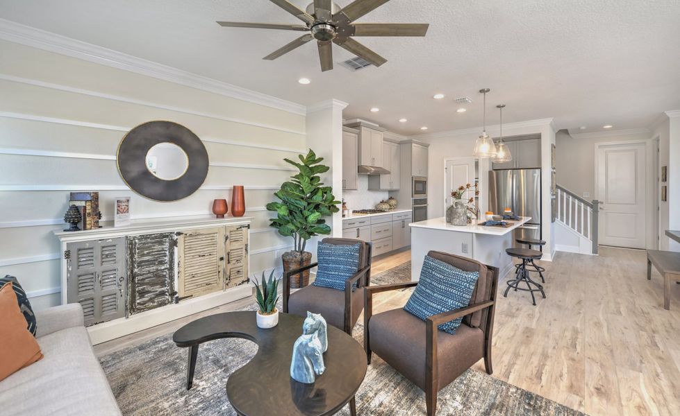 Furnished interior view inside a new home in Nocatee, Ponte Vedra (Image 5). Furnished interior view inside a new home in Nocatee, Ponte Vedra (Image 5).