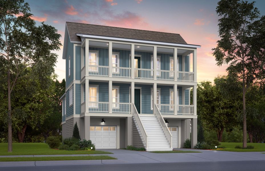 Representative exterior photo of a completed home built from the Laurel - Drive Under by Pulte Homes in Heartwood, Richmond Hill, GA (Image 4).