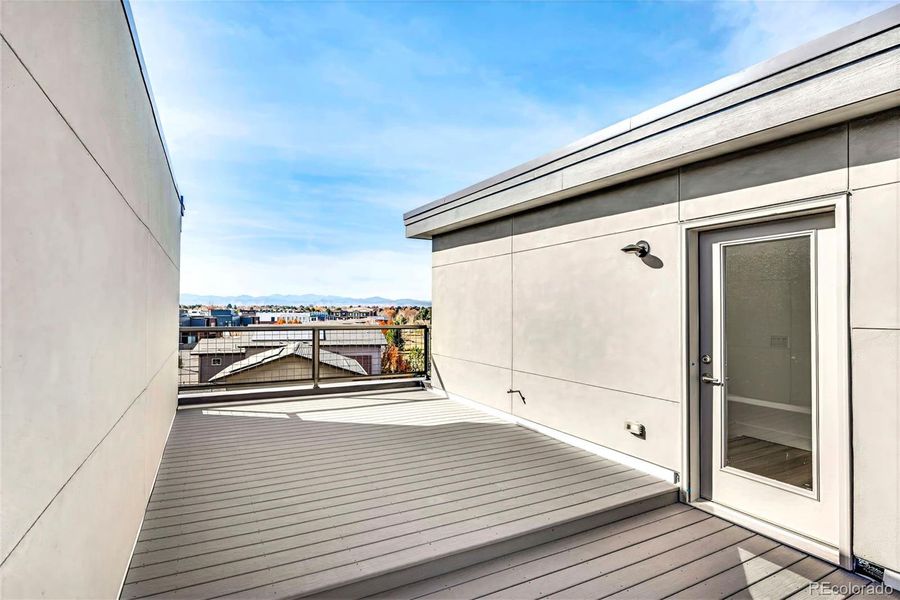 Exterior details and patio area of a home in , Denver (Image 1).