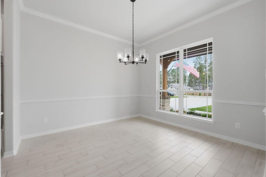Formal dining space with lots of natural light.