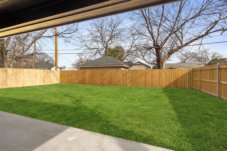 Exterior details and patio area of a home in , Fort Worth (Image 3). Exterior details and patio area of a home in , Fort Worth (Image 3).