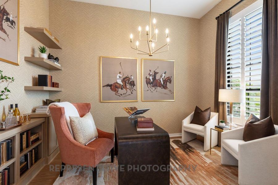 Furnished interior view inside a new home in Meridiana: 65ft. lots, Manvel (Image 7). Furnished interior view inside a new home in Meridiana: 65ft. lots, Manvel (Image 7).