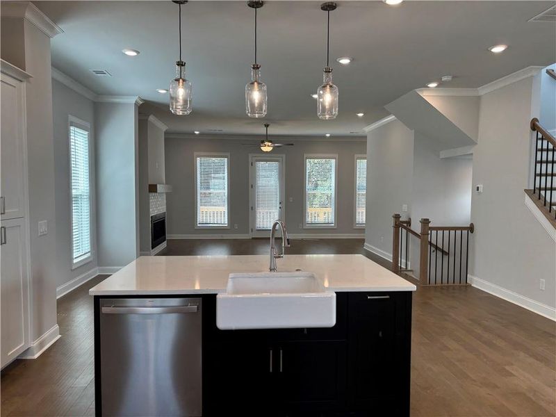 Furnished interior view inside a new home in Brackley Single Family, Cumming (Image 12).