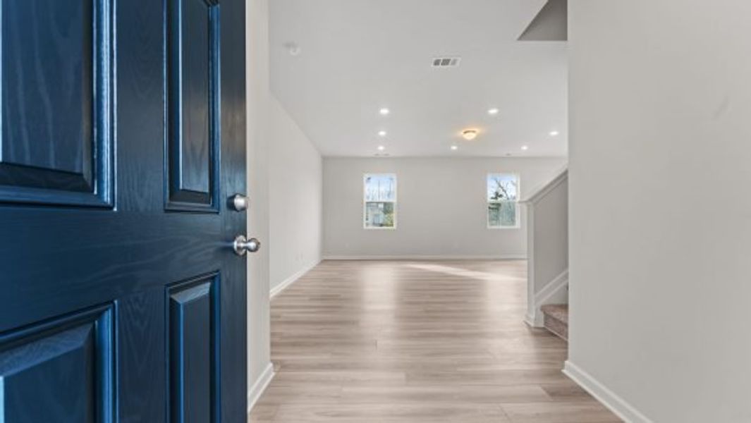 Representative unfurnished interior of a home built from the Bramblewood Townhome by Piedmont Residential in The Retreat at Browns Ridge, Newnan (Image 9).