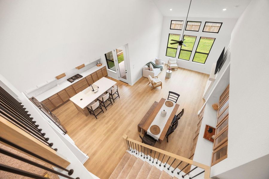 View from the overlook of the loft upstairs.