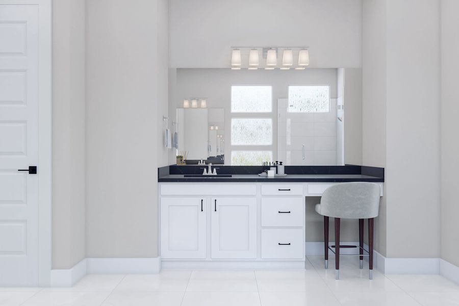 Representative furnished interior of a home built from the Carmine by Tri Pointe Homes in Trillium, Richmond (Image 28).