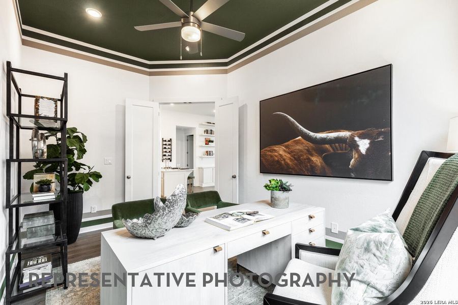 Furnished interior view inside a new home in The Ranches at Creekside, Boerne (Image 35).