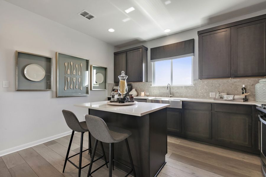 Furnished interior view inside a new home in Trace, San Marcos (Image 17).