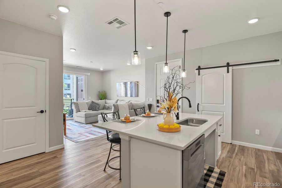 Furnished interior view inside a new home in Stonegate Condos, Parker (Image 17).