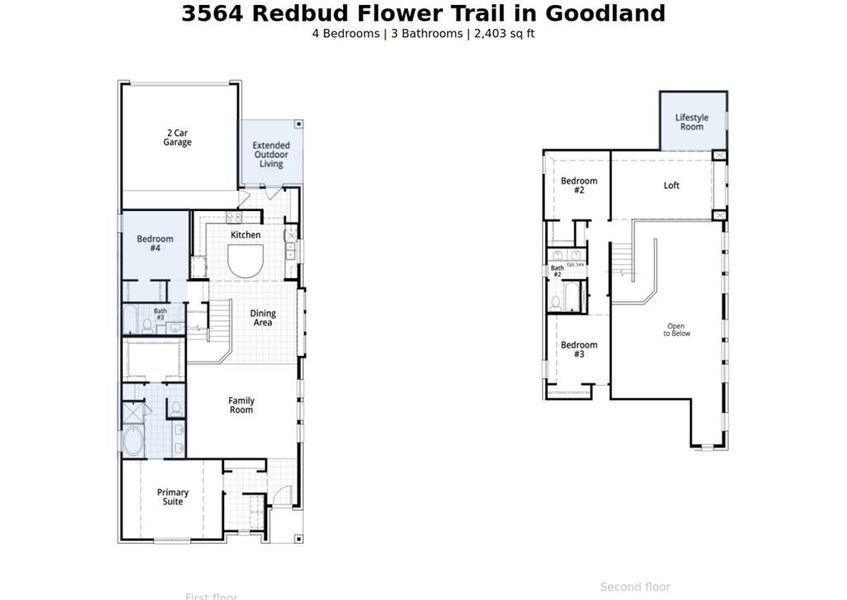 2D floor plan layout of this home in , Midlothian, TX (Image 3).