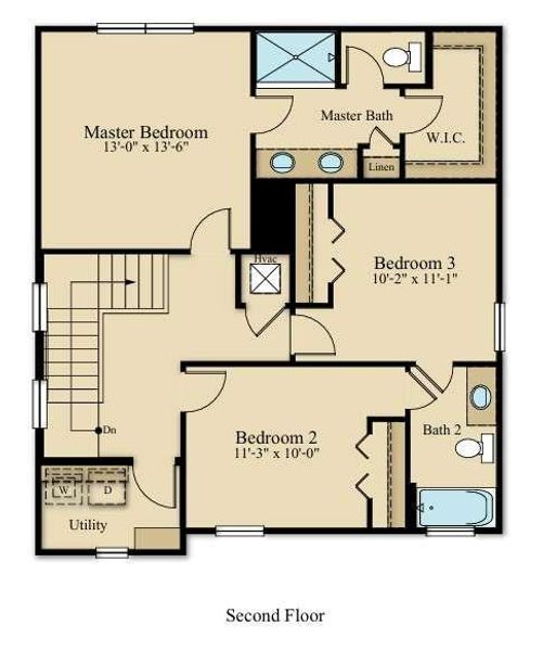 2D floor plan layout of this home in , Conyers, GA (Image 3).