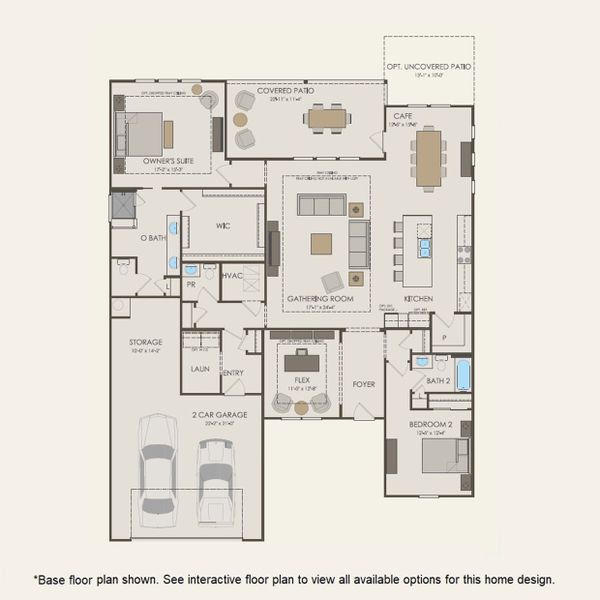 2D floor plan layout for the Stellar by Del Webb in Del Webb Ocean Isle Beach, Shallotte, NC (Image 3).
