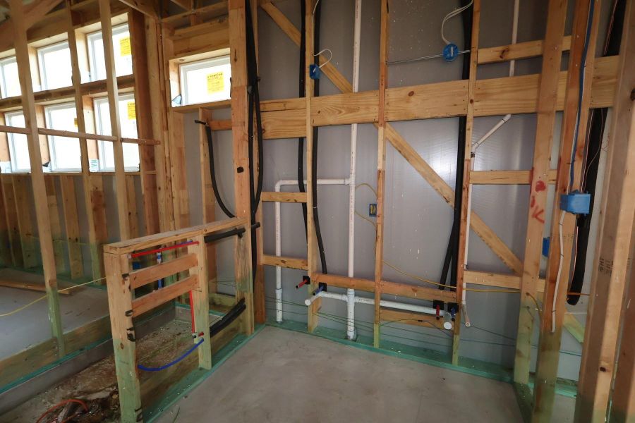 In-progress construction of a new home in Two Step Farm 42', Montgomery, TX (Image 6).