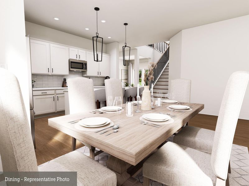 Furnished interior view inside a new home in The Woodlands Hills - Reserve Collection, Willis (Image 7).