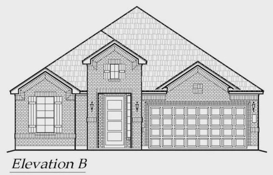Exterior rendering of this home design in Summer Crest, Fort Worth, TX (Image 4).