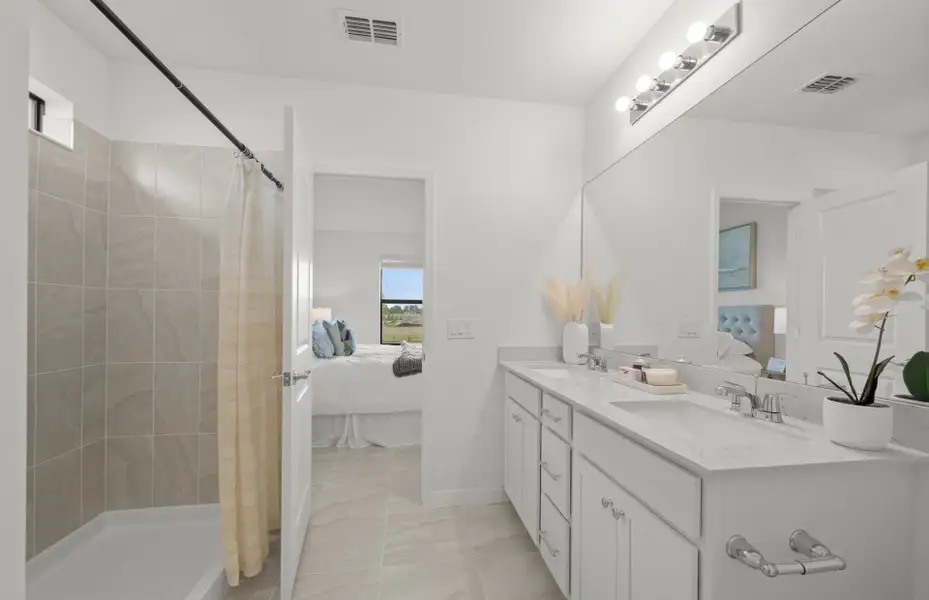Furnished interior view inside a new home in Whispering Lakes, Lehigh Acres (Image 12).