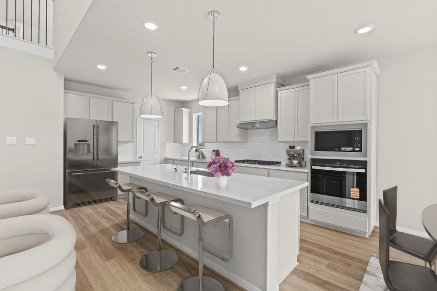 Furnished interior view inside a new home in Bridgeland, Cypress (Image 9).