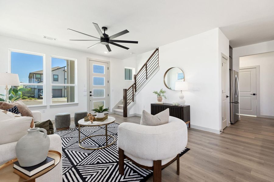 Furnished interior view inside a new home in Whisper Valley, Manor (Image 53). Furnished interior view inside a new home in Whisper Valley, Manor (Image 53).