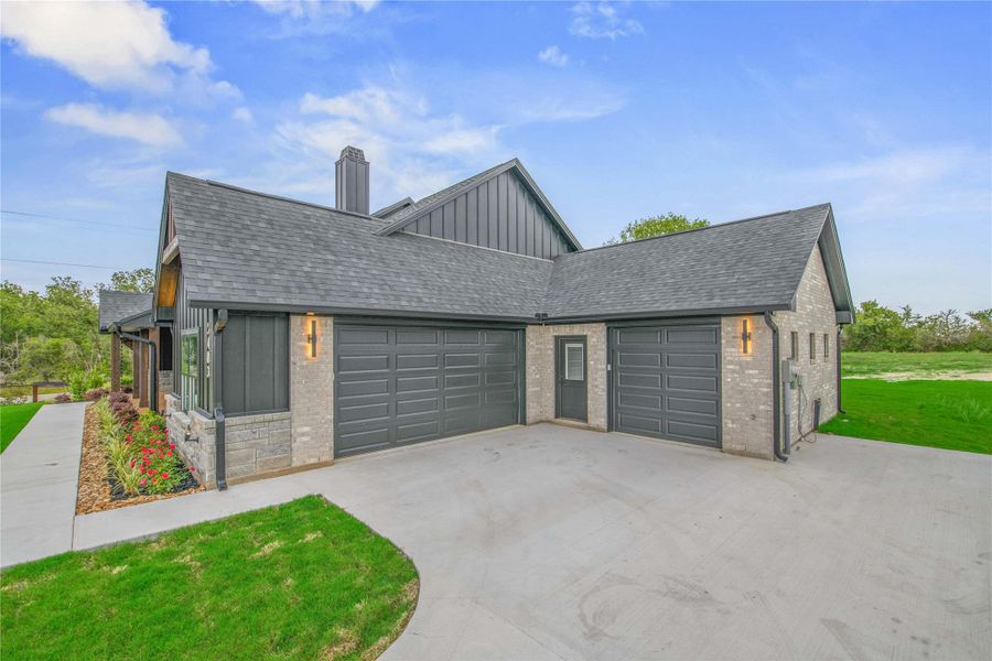 Front exterior of a new home in , College Station, TX, highlighting curb appeal (Image 20).