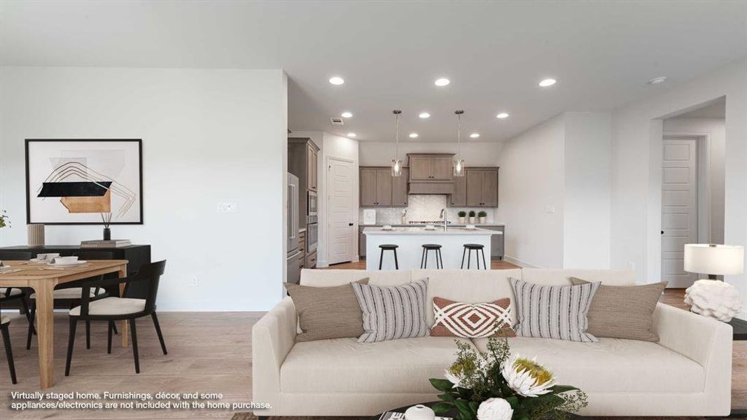 Furnished interior view inside a new home in The Heights At Uptown Celina 45', Celina (Image 11). Furnished interior view inside a new home in The Heights At Uptown Celina 45', Celina (Image 11).