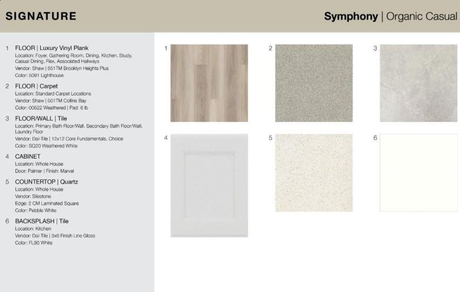 9331 Pentland Valley Lane design selections. Home is currently under construction and selections are subject to change.