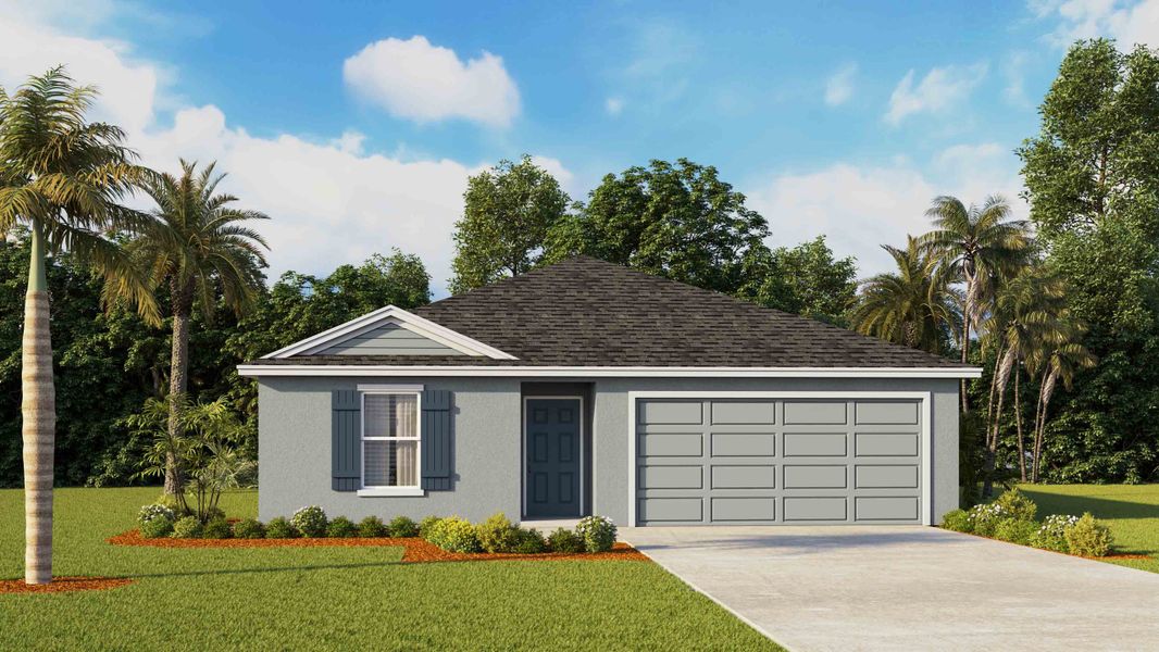 Representative exterior photo of a completed home built from the Dundee by D.R. Horton in Somerset Bay, Spring Hill, FL (Image 23). Representative exterior photo of a completed home built from the Dundee by D.R. Horton in Somerset Bay, Spring Hill, FL (Image 23).