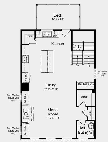 2D floor plan layout of this home in Rosewood Farm, Lawrenceville, GA (Image 5).