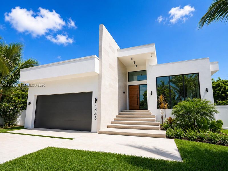 Front exterior of a new home in , Hollywood, FL, highlighting curb appeal (Image 2). Front exterior of a new home in , Hollywood, FL, highlighting curb appeal (Image 2).