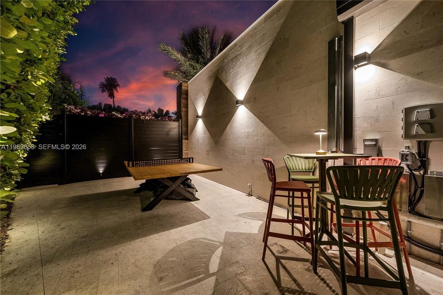 Exterior details and patio area of a home in , Miami (Image 21). Exterior details and patio area of a home in , Miami (Image 21).