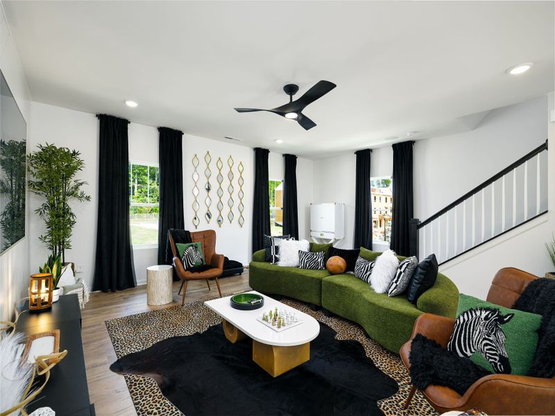 Furnished interior view inside a new home in Village at Reedy Creek Townhomes, Charlotte (Image 8).