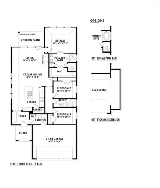 2D floor plan layout of this home in Aldeana - Tejas Collection, Bonney, TX (Image 5).