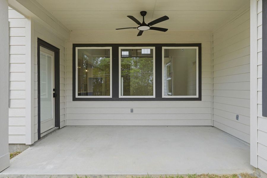 Exterior details and patio area of a home in , Crosby (Image 16).