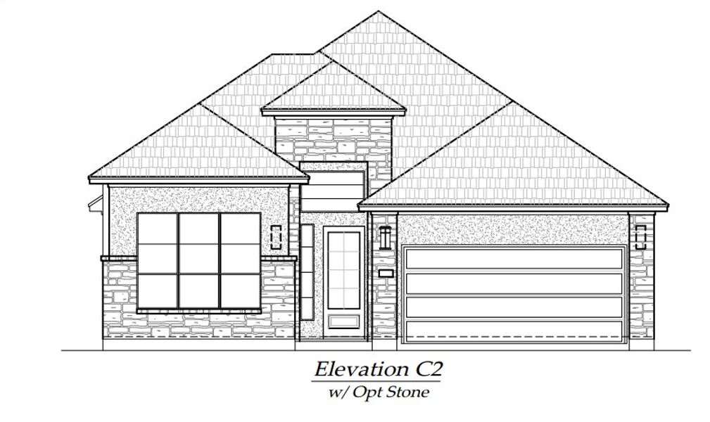 Representative exterior photo of a completed home built from the Hampton by Chesmar Homes in Buffalo Crossing – New Phase Now Preselling, Cibolo, TX (Image 6). Representative exterior photo of a completed home built from the Hampton by Chesmar Homes in Buffalo Crossing – New Phase Now Preselling, Cibolo, TX (Image 6).