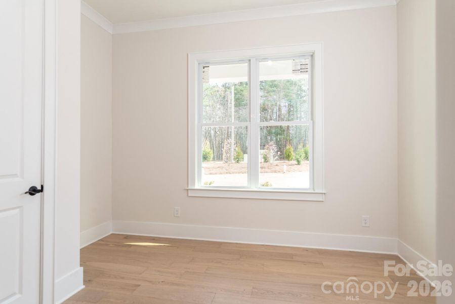 Study/office with closet and barn doors