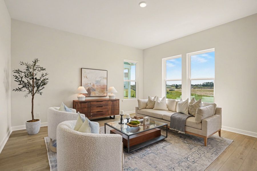 Representative furnished interior of a home built from the Sedona - Waterway by Ashton Woods in Blue Heron Retreat, Little River (Image 10).
