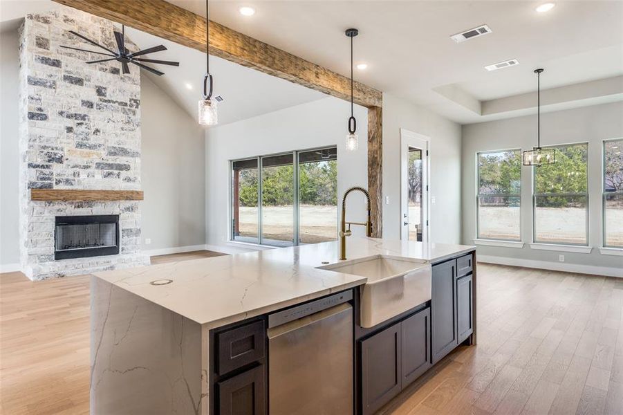 Furnished interior view inside a new home in , Weatherford (Image 15).