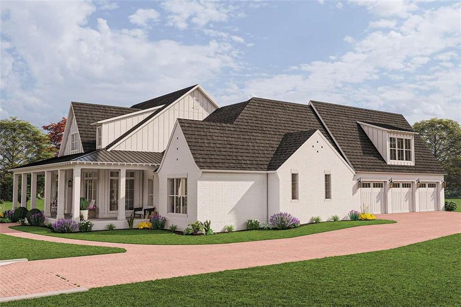 Front exterior of a new home in , Maysville, GA, highlighting curb appeal (Image 22).