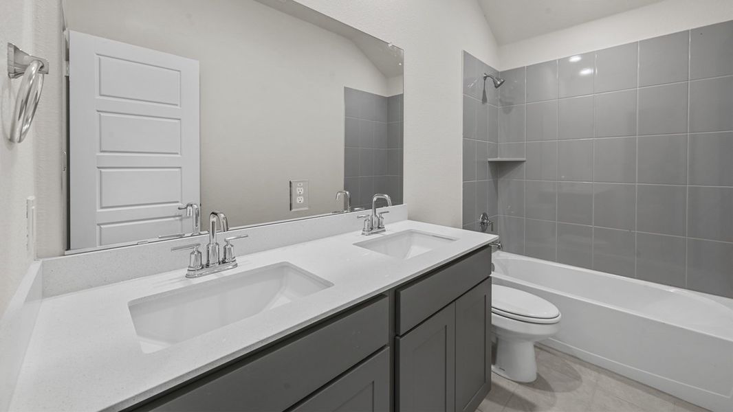 Representative furnished interior of a home built from the Bentworth by D.R. Horton in Elevon, Lavon (Image 6).