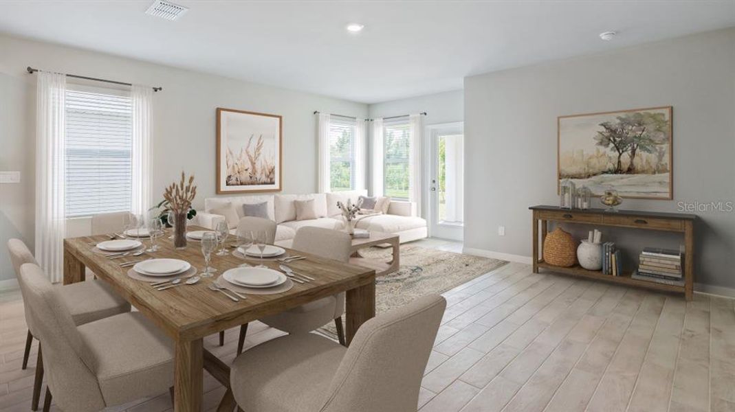 Furnished interior view inside a new home in Coral Lakes - Tradition & Express, Punta Gorda (Image 9).