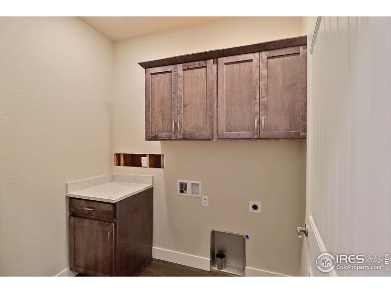 Cabinets in laundry room