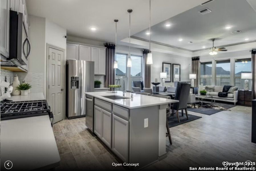 Furnished interior view inside a new home in , San Marcos (Image 10).