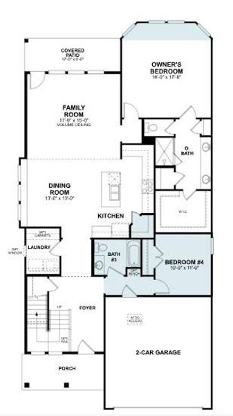 2D floor plan layout of this home in Cedar Brook, Leander, TX (Image 3).