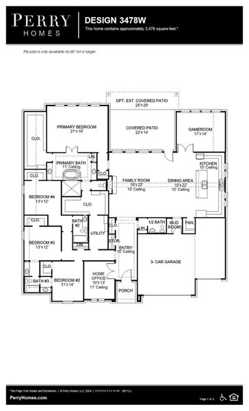 Floor Plan for 3478W