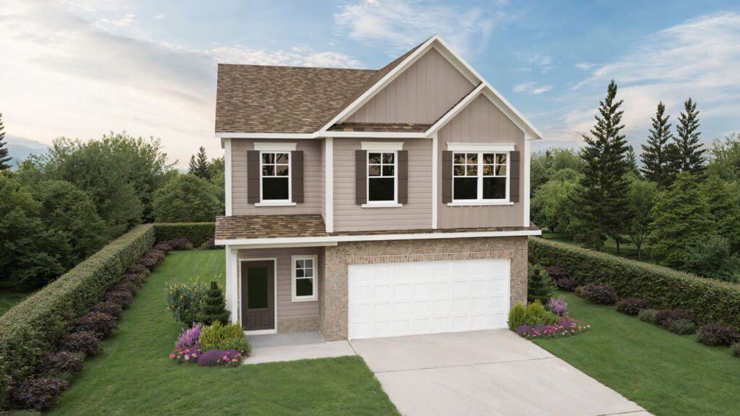 Representative exterior photo of a completed home built from the The Keswick by Direct Residential Communities in Neely Farm, Covington, GA (Image 5).