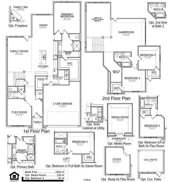 2D floor plan layout for the Enzo by Megatel Homes in AnaCapri, Anna, TX (Image 2). 2D floor plan layout for the Enzo by Megatel Homes in AnaCapri, Anna, TX (Image 2).