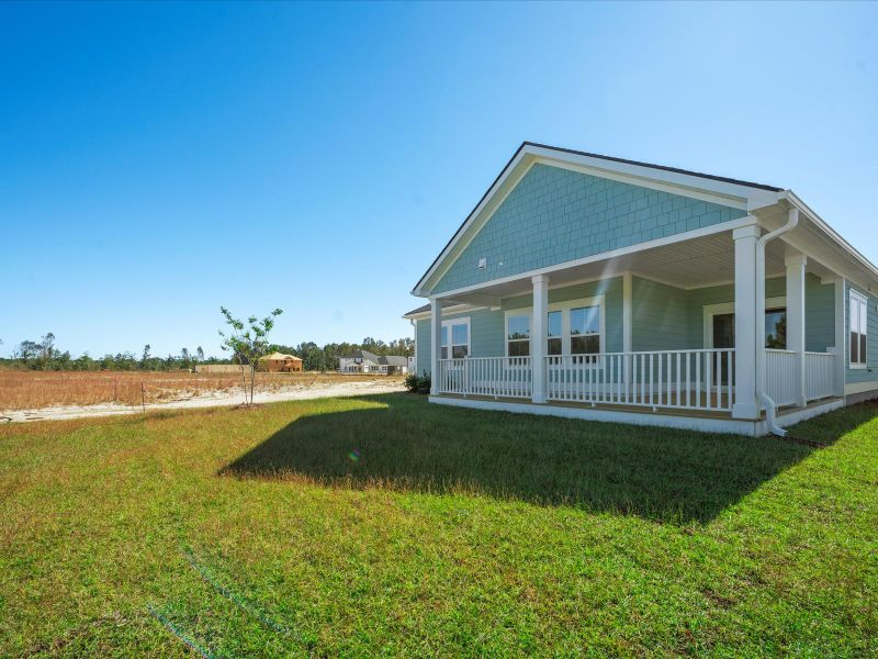 Exterior details and patio area of a home in The Coves at Lakes of Cane Bay, Summerville (Image 21).